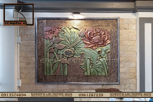 Phù điêu hoa sen - Biểu tượng của sự thanh cao và nghệ thuật trang trí đẳng cấp