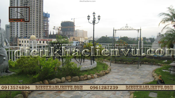 Vị trí sân và phân bố diện tích sân cho biệt thự