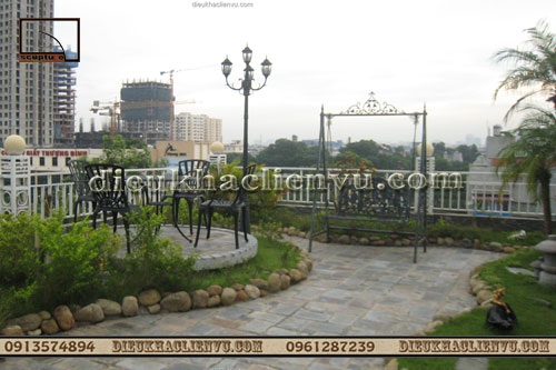 Vị trí sân và phân bố diện tích sân cho biệt thự