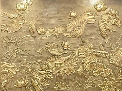 Trang phù điêu hoa sen - Biểu tượng cho sự thanh cao