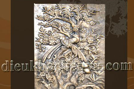 Tranh phù điêu hoa mùa xuân